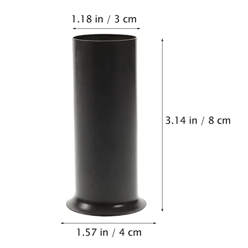 Osaladi Cardboard Tubes 6Pcs Chandelier Candle Light Cover Metal Candle Light Bulb Socket Covers Candle Sleeves Light Fixture (Black) Lamp Socket Replacement #TOP6