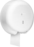 Portarrollos de Papel Higiénico Industrial Blancoplata de 220mm – Mandril de 45mm, 100% plástico Reciclado – Incluye Llave de Seguridad – Dispensador de Fácil Instalación