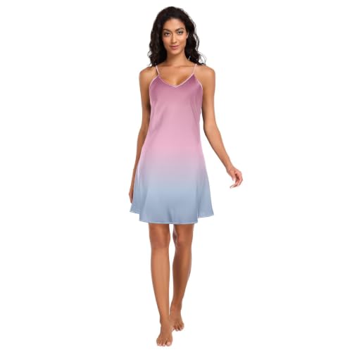 Soie rose véritable : chemise de nuit courte à bretelles réglables haut de gamme