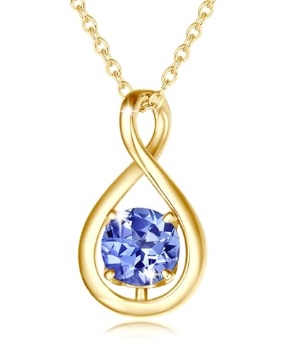 FANCIME Tanzanite Necklace Sterling Silver December Birthstone Pendant