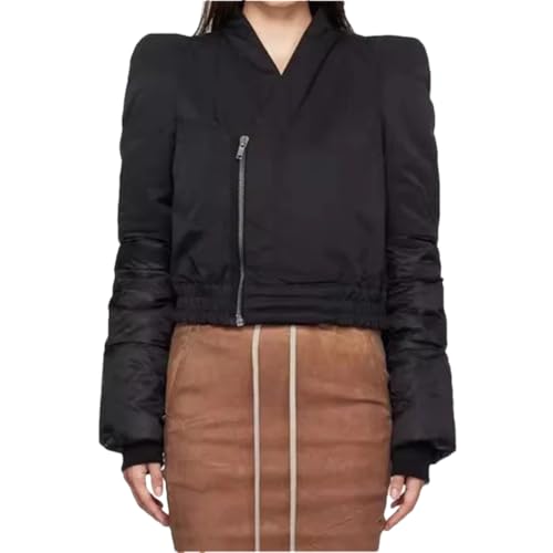 Veste en duvet asymétrique contre le froid sans volume superflu