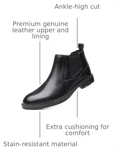 Image of Arkbird Chelsea Boots for Men Genuine Leather Oxford Casual and Formal Ankle Dress Boot
