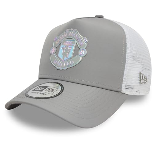 New Era Adjustable Trucker Cap Iridescent Manchester United, gray, One Size
