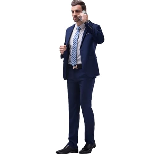 Man (Jackets + Pants) Premium Solid Color Groom's Wedding Dress Formal Business Suit