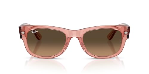 Ray-Ban (���C�o��) �T���O���X MEGA WAYFARER II ���j�Z�b�N�X �t���[��/�g�����X�y�A�����g�s���N (TRANSPARENT PINK) �����Y/�N���X�^�����C�g�u���E���u���b�N�O���f�B�G���g (LIGHT BROWN GRADI