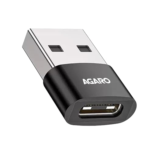 AGARO USB 3.0 Type C Female to USB Male OTG Adapter, 5 Gbps High-Speed Data Transfer, Compatible with Laptops, Tablets, Smartphone, Chargers and More Devices with Standard USB A Interface