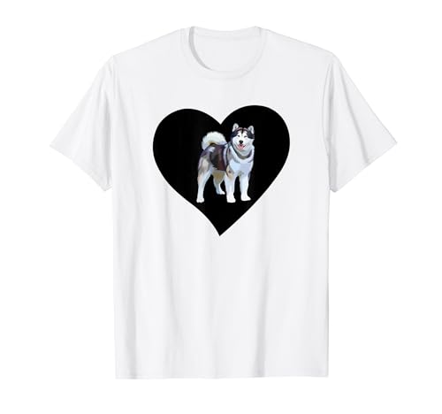 Alaskan Malamute Heart Funny Dog Lover Maglietta