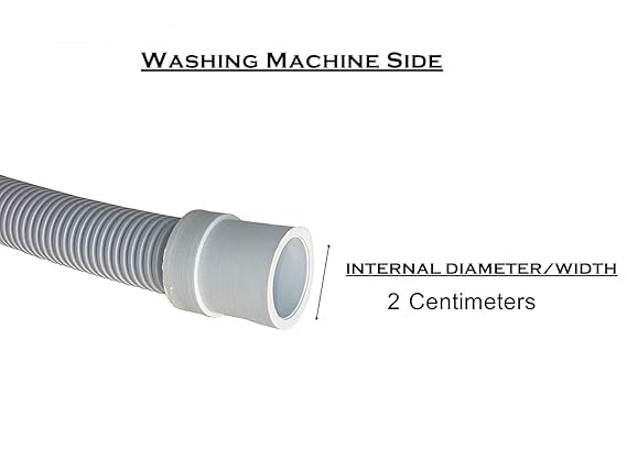 Image of Front Load Washing Machine Outlet Drain & Extension Pipe .Multiple size (1.5 Meter, 2 Meter, 3 Meter,5 Meter) Grey (1.5 Meter)
