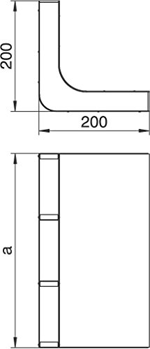 Codo vertical para EWK 3 comp. - Solution pour angles de goulottes et séparation de câbles