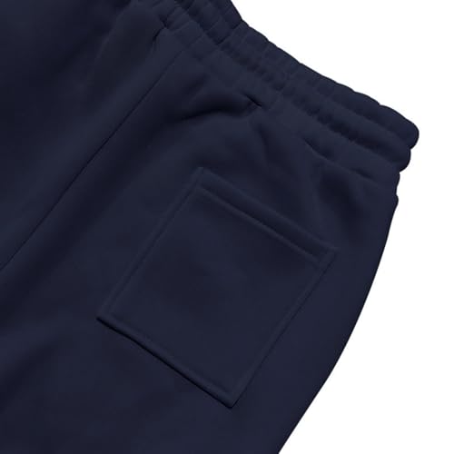 Men's Cargo Joggers Elastic Waist Thickened Warm Athletic Pant Straight Leg Breathable Tactical Pants with Pockets3