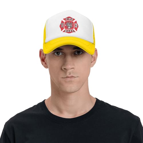 Firefighter Maltese Cross Trucker Hat Snapback Mesh Baseball Cap Unisex 7