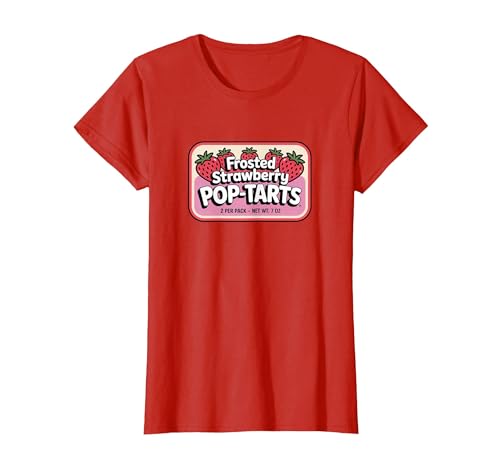 Strawberry Pop-Tarts Halloween Costume, Matching Halloween T-Shirt, Women, Red, X-Large