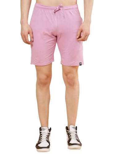 Image of POCKMAN Men's Regular Fit Black Cotton Terry Shorts- Perfect for Sports and Casual Wear.