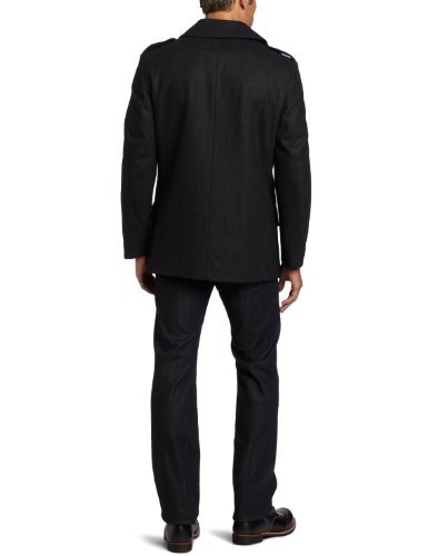 Image of Nautica Men's Wool Blend Peacoat - Double-Breasted Winter Coat, Regular, Big & Tall Sizes
