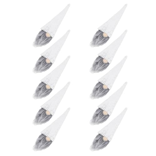 Manchons de bouteille poupée sans visage blanc Beaupretty pour décoration de table Noël x10