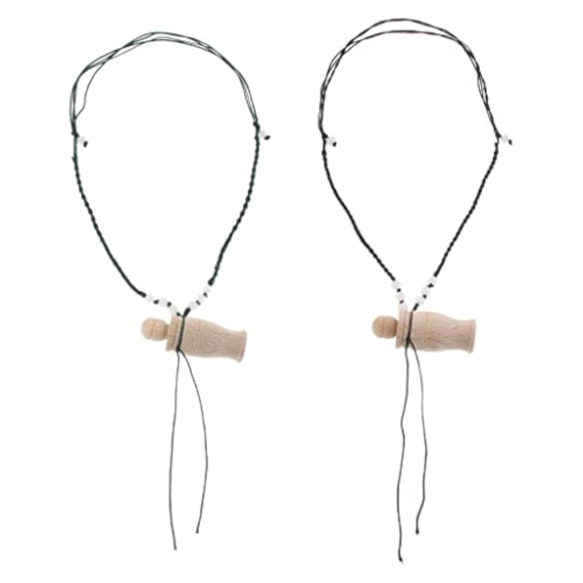 2 Pcs Wooden Essential Oil Diffuser Necklace, Aromatherapy