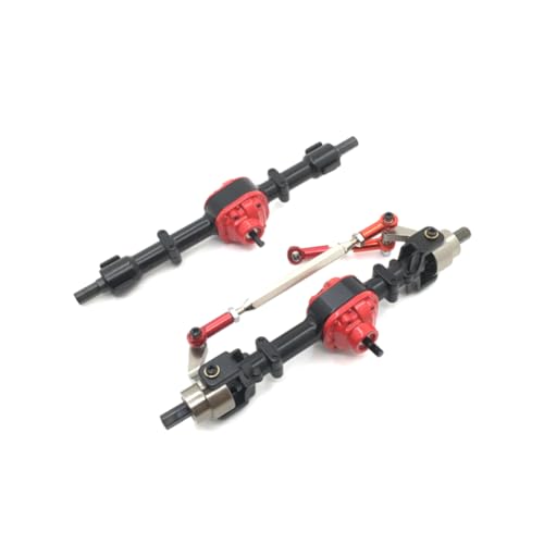 KYpfAQxeS Steel Gear Front and Rear Axle Assembly Replacement for MN 1/12 D91 D96 MN98 99S Compatible with RC Car(As Shown)