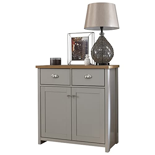 GFW Lancaster Living Room Furniture Sideboard, Grey