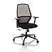 Produktbild hjh OFFICE Schreibtischstuhl Carlow I Ergonomischer Drehstuhl mit Lordosenstütze, Stoff/Netzstoff Schwarz, 820029