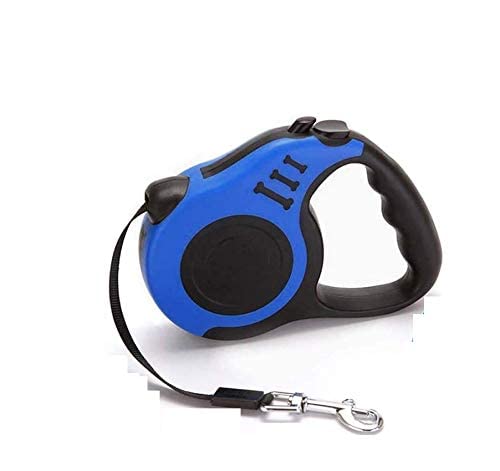 Eenty Retractable Dog Leash Pet Leash with Anti-Slip Handle Strong Nylon Tape Tangle-Free One-Handed One Button Lock & Release Suitable for Small Medium Dog/ Cat16 ft (5 Meter) (Blue) (B09KTY6TP3) Amazon Price History, Amazon Price Tracker