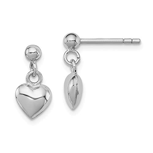 925 Sterling Silver Childs Heart Post Stud Drop Dangle Chandelier Earrings Love Fine Jewelry For Women Gifts For Her
