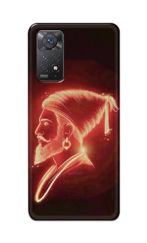 Image of Plastic Printfidaa Printed Hard Back Cover Case For Mi Redmi Note 11 Pro 4G | 5G Back Cover (Chatrapati Shivaji Maharaj) -112