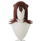 SUREKYA Anime Cosplay Wig for Toyama Kasumi Cosplay Wig,with ears Brown Wig Synthetic Hair,Halloween Costume Cosplay,for Christmas Carnival Party