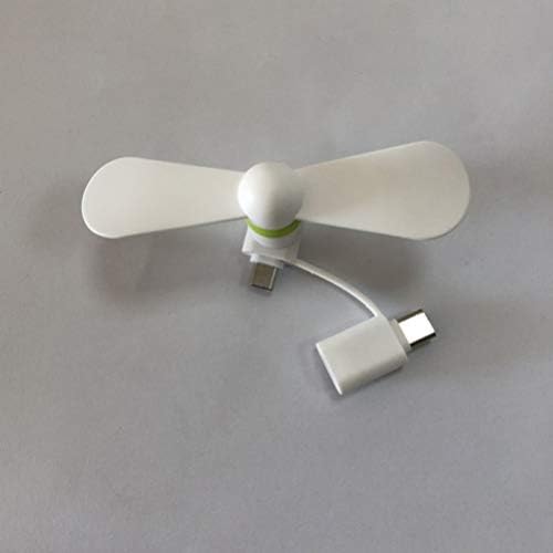 UKCOCO 5pcs Cell Phone Mini Fan,Portable USB Cooling Fan Compatible for Type C and Android Smartphone-Random Color