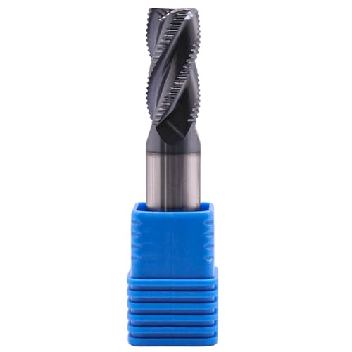 Image of 4 Flute Solid Carbide Roughing End Mill(1Pc, 5 /8 inch), ALCrSiN Nano Coated | 35 Helix, 5 /8 inch Cutting Dia, 5 /8 inch Shank Dia, 1-1 /4 inch LOC, 3-1 /4 inch OAL, for Milling Alloy Steel, Carbon Steel, Cast Iron
