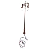 Poteau d'éclairage de train ferroviaire : lampes de jardin miniatures au design unique et chic, votre mini maison semble plus chaleureuse et plus à la mode.