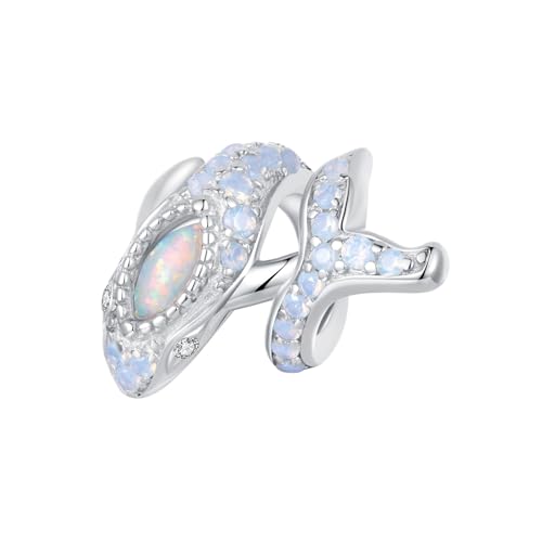 Ballena azul de plata hipoalergénica que no se oxida para pulseras de mujer