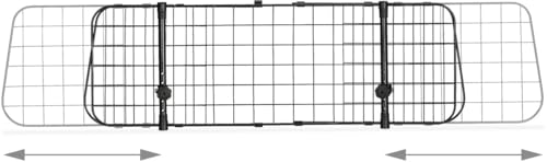 EUROCATCH Hundegitter Rückbank Auto 30 cm Hoch - Verstellbar 85-140 cm - Schutzgitter für Hund und Gepäck - Robustes Metall - Einfache Montage ohne Werkzeug