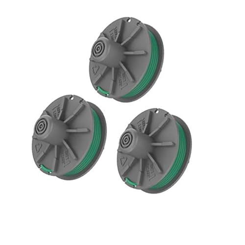 Vuzmode Carrete de Hilo for desbrozadora Gardena, Intercambiable, for desbrozadoras Turbo Gardena 5309-20, 2 mm, 4,6 m (3 Unidades) Kit de reemplazo de Carrete para cortacésped