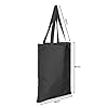 IMFAA Pack of 10 Premium Quality Long Lasting 100% Cotton Canvas Tote Reusable Shopping Bags Ideal for Printing and Embroidery (Black,Medium 40x36x60) #3