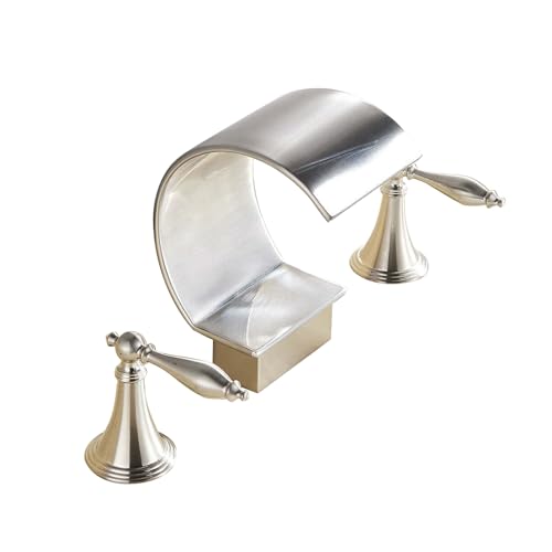 Robinet mitigeur de lavabo cascade MOCHAMIK en laiton brossé pour rénovation de salle de bains
