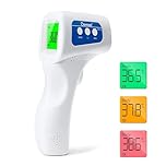 Berrcom Forehead Digital Thermometer for Adults and Children Non Contact Medical Baby Infrared Digital Thermometer with Instant Reading, Fever Alarm