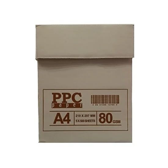 PPC Printer Copy Paper, Size A4, GSM 80, One Box