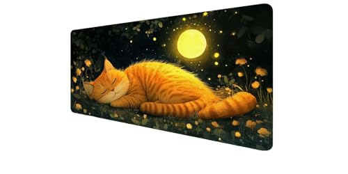 Tapis de souris XXL gaming lune pour un bureau ordonné et zen