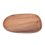 TOPINCN Serviertablett aus Holz, Vorspeisenbrett mit Kante für Snacks, Gebäck, Obst, Dekorativer Holzteller für den Esstisch Im Küchenzimmer (Stil 2)