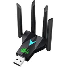 محول USB WiFi AC1300، مناسب لأجهزة الكمبيوتر المكتبية 2.4G/5G ثنائي النطاق 1300M محول شبكة لاسلكية، دونجل WiFi، يدعم Windows 11/10/8.1/8/7/XP/Mac