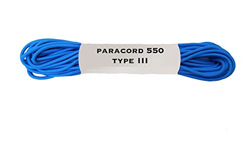 Image of 50ft 550 Cord Paracord Parachute Survival Cord (Light Blue)