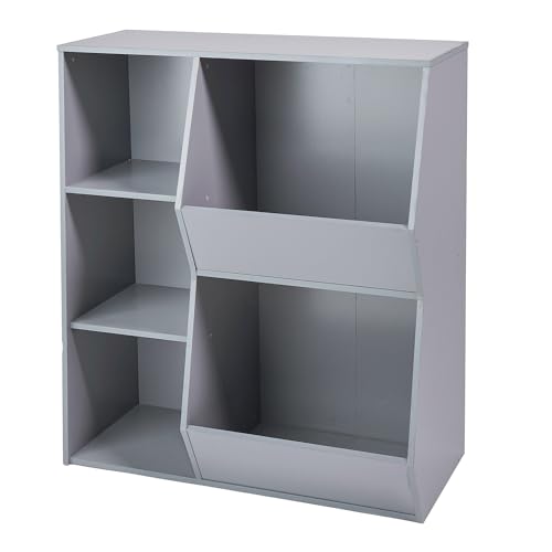 Badger Basket Side-by-Side Combo Bin Unit and Book Shelf for