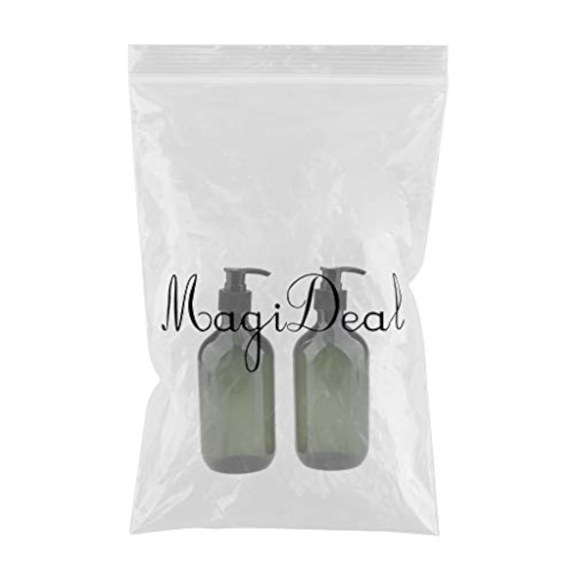 2x Empty Translucent PET Shampoo Conditioner Pump Bottles
