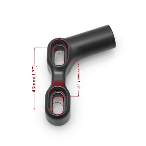 Image of Handlebar Phone Holder for Harley-Davidson Water Bottle Holder Aluminum Offset Perch Mount Accessory Mount (Black)