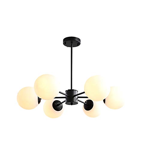 Lampadario Sputnik Moderno a 6 luci lampadario a Pendente Regolabile a Ciondolo a Pendente di Mezza secolo, Lampada a soffitto Industriale Vintage per Paralume Nero e 6 luci è così Gentile