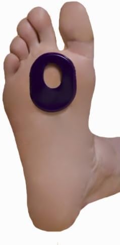 Oval Callus Foot Cushion Pad, Reusable Self-Sticking On Foot Gel, 1 Pair