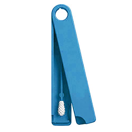 N/ A 2pcs Reusable Cotton Swabs Washable Cosmetic Makeup Cleaning Stick (Blue)