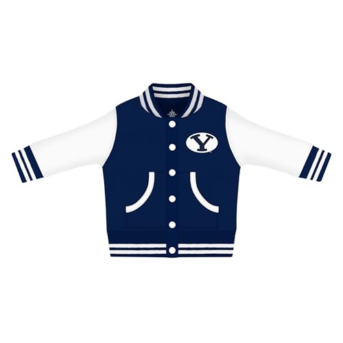 Creative Knitwear College Baby Varsity Jacket Lightweight - Team Logo, Multiple Colors, Unisex, (0 Months - 4T)