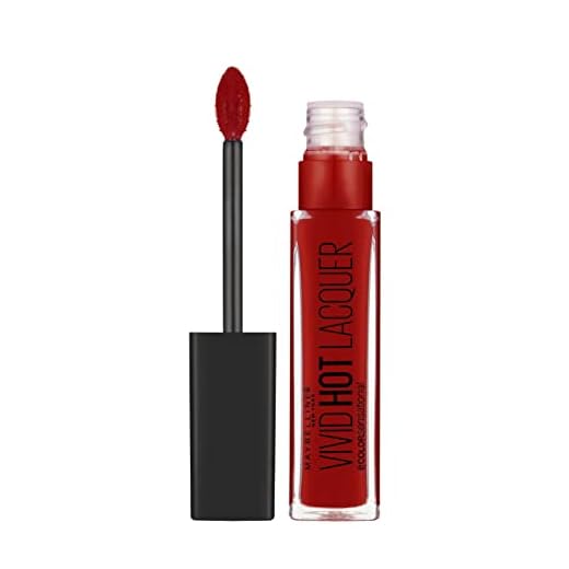Maybelline New York Color Sensational Vivid Hot Laquer Lippenstift Nummer 70 so hot, 1er Pack (1 x 7.7 ml)