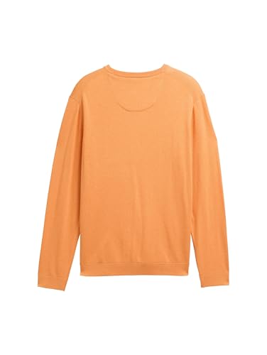 Tom Tailor Herren 1039811 Strickpullover mit V-Ausschnitt, 40135 - Soft Orange Melange, XS – Ansicht 6